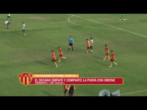 RESUMEN SARMIENTO 1 DEF VILELAS 1 LIGA CHAQUEÑA DE FUTBOL FECHA 21