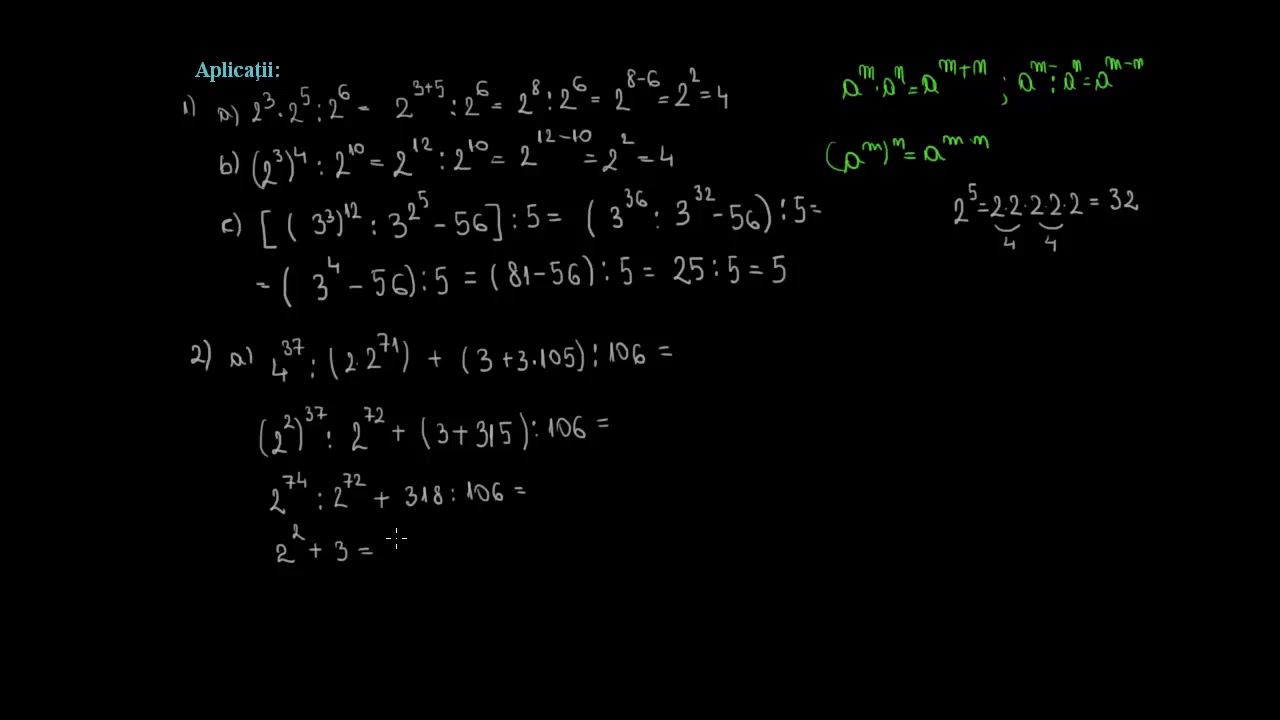 Watch Scaderea Puterilor Cu Aceeasi Baza Now Opera?ii cu puteri. Adunarea, sc?derea, înmul?irea, împ?r?irea | Lectii-Virtuale.ro