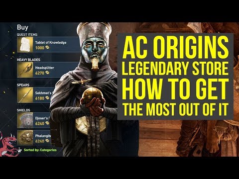 Assassin's Creed Origins Tips For LEGENDARY STORE (Assassin's Creed Origins Best Weapons  AC Origins Video