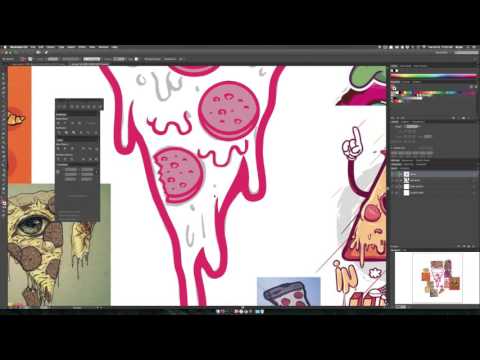 Pizza Vector Art Speed Run Illustrator Adobe CC 2015