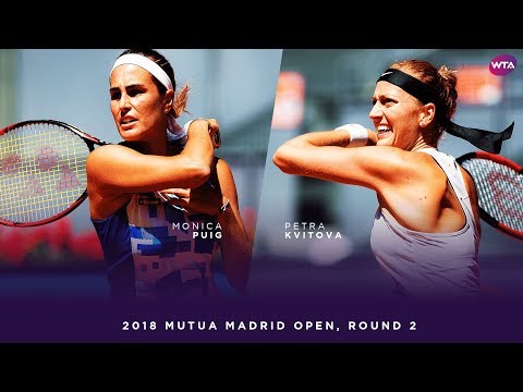 Monica Puig vs. Petra Kvitova | 2018 Mutua Madrid Open Second Round | WTA Highlights