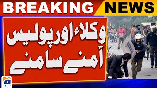 Geo News - Lawyers and Police face to face in Lahore - GPO Chowk Became a Battlefield