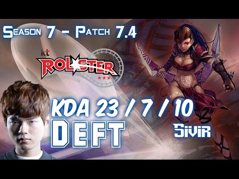 KT Deft SIVIR vs VAYNE ADC - Patch 7.4 KR Ranked
