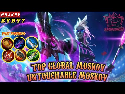 TOP GLOBAL MOSKOV "B Y B Y ?" - UNTOUCHABLE MARKSMAN! - MOBILE LEGENDS