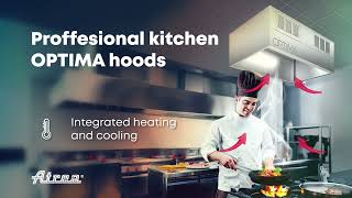 Hota de extractie OPTIMA cu compensare de aer proaspat si recuperator de caldura integrat