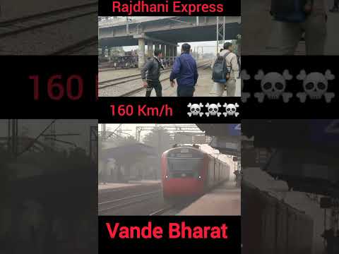 Vande Bharat Vs Rajdhani Powerfull Express #shortvideo #indianrailways #viral #shorts #rajdhani 😈😈