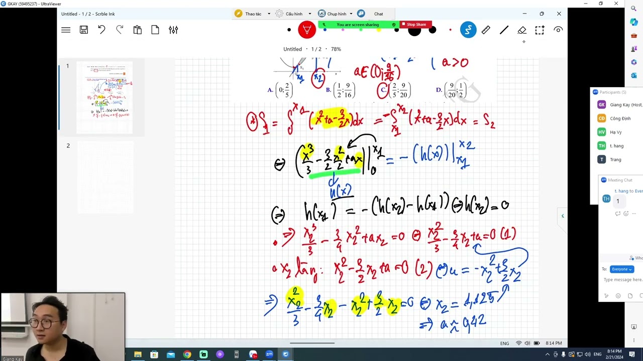 DIỆN TÍCH HÌNH PHẲNG VDC (NHỮNG CÂU CÓ TRONG ĐỀ THI CHÍNH THỨC)