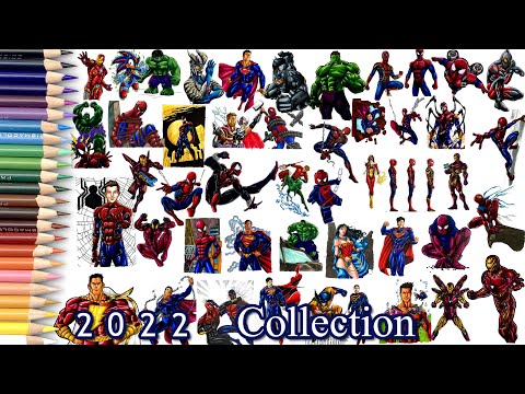 SUPERHEROES Coloring Pages | All Videos in One Video | 2022 Collection