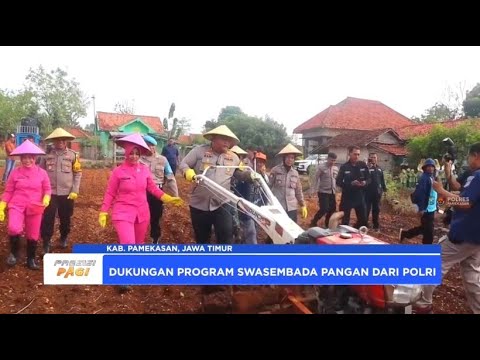 DUKUNG KETAHANAN PANGAN POLRES PAMEKASAN TANAM JAGUNG DAN TERNAK LELE
