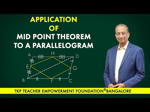 Application of Mid Point Theorem to a parallelogram