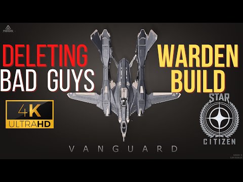 Star Citizen in 4k: Aegis Vangaurd WARDEN Review and build.Delete bad guys & build bounty rep FAST.