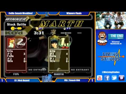 Cville Smash - LS | Nick Hazard (Fox) Vs VGz | Smash G0d (Marth) - Winners Finals - Melee