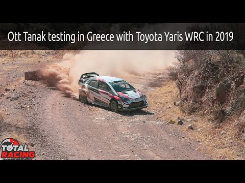 Ott Tanak testing in Greece with Toyota Yaris WRC in 2019