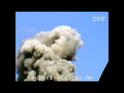 Eisenbahn - schwere Güterzug Lok auf altem 8mm-Film