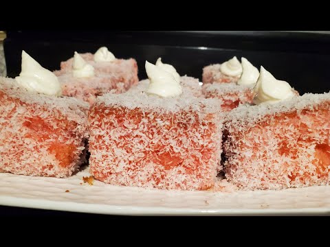 Lamington Cake (Carrée Rouge) - Laila's Cuisine - Episode 161