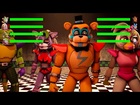 FNAF vs Security Breach with Healthbars