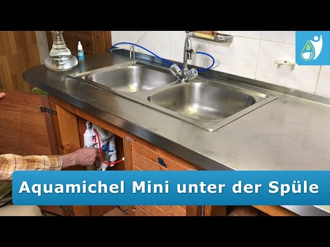 Die Osmoseanlage Aquamichel Mini kommt unter die Spüle