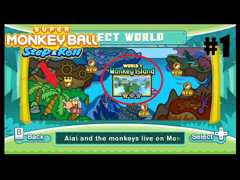 Super Monkey Ball Step and Roll! World 1-Monkey Island!