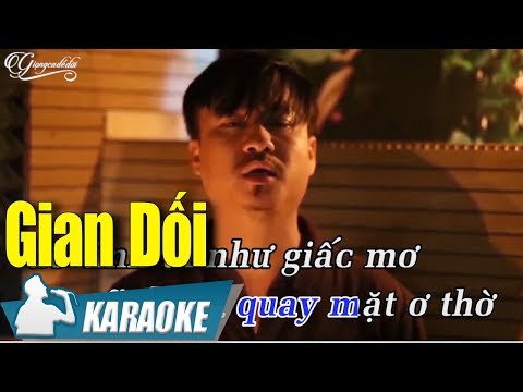 Gian Dối Karaoke Quang Lập (Tone Nam) | Nhạc Vàng Bolero Karaoke