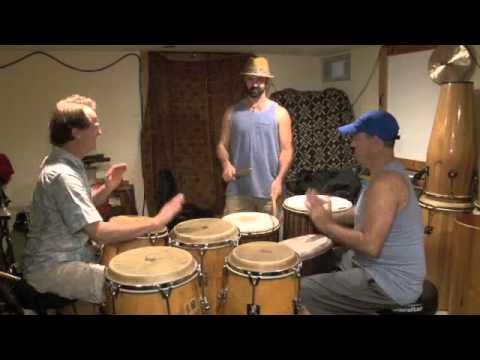 West African Dununba Meets Afro Cuban 3 Drum Rumba Columbia in "Columdunbia" Part #2