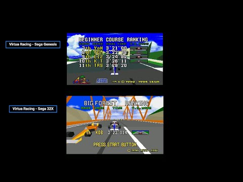 Virtua Racing - Sega AM2 [ Sega Genesis Vs Sega 32X ]