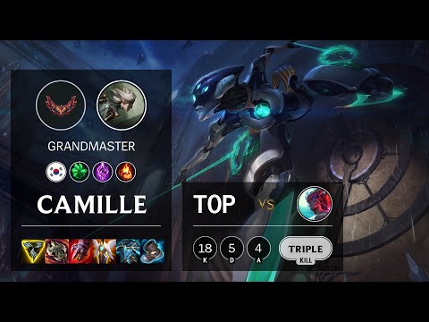 Camille Top vs Yone - KR Grandmaster Patch 12.4