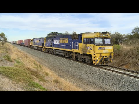 3AM5 Pacific National Container Train - PoathTV Australian Rail Freight Transport