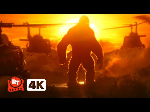 Kong: Skull Island (2017) 4K - Kong vs. Helicopters Scene | Movieclips
