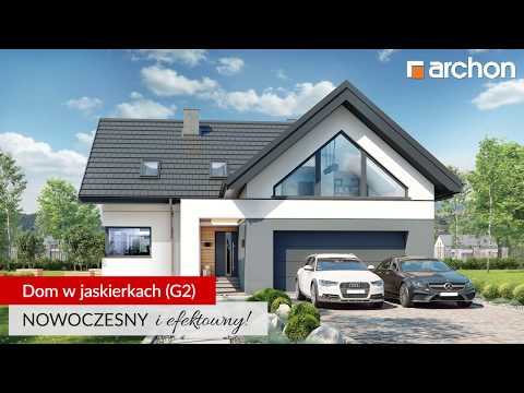 Nowoczesny dom z efektownymi przeszkleniami - Dom w jaskierkach (G2)