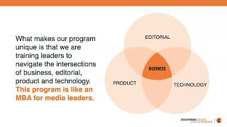 Executive Program in News Innovation and Leadership Info Session, Marc