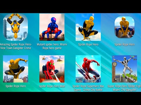 Spider Rope Hero Man,Spider Rope Superhero War Game Crime City Battle,Super Rope Hero Spider Fight