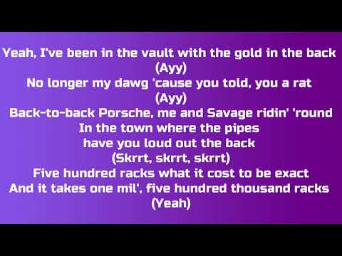 21 Savage x Metro Boomin - Rich Nigga Shit  ft. Young Thug (Lyrics)