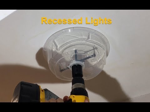 How to install recessed can lights - hole cutter