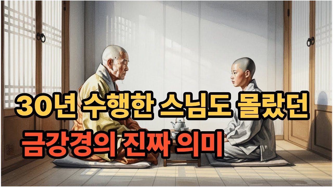 30년 수행한 스님도 몰랐던 금강경의 진짜 의미   [붓다의 가르침]