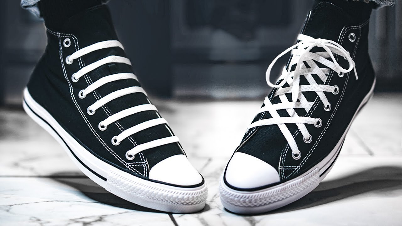 How To Lace Converse Chuck Taylor All Star High Top (10 EASY WAYS Tutorial)