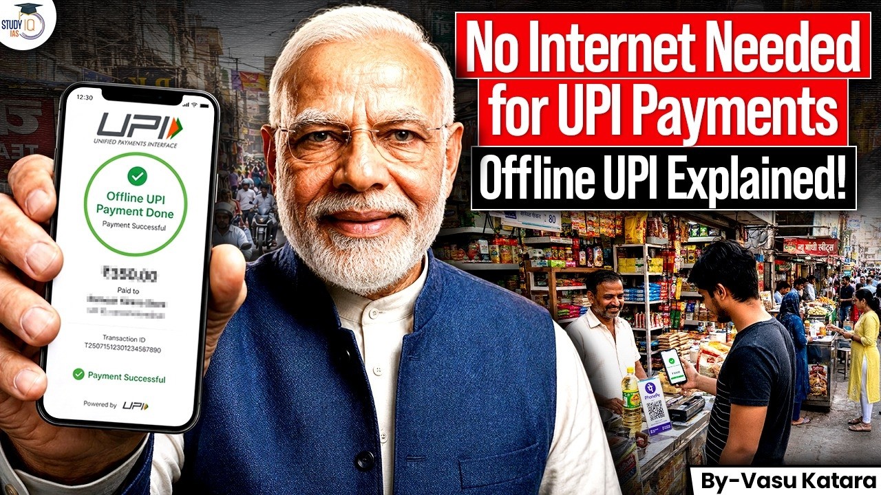 How to Make UPI Payments Without Internet? | Offline UPI Explained | StudyIQ IAS