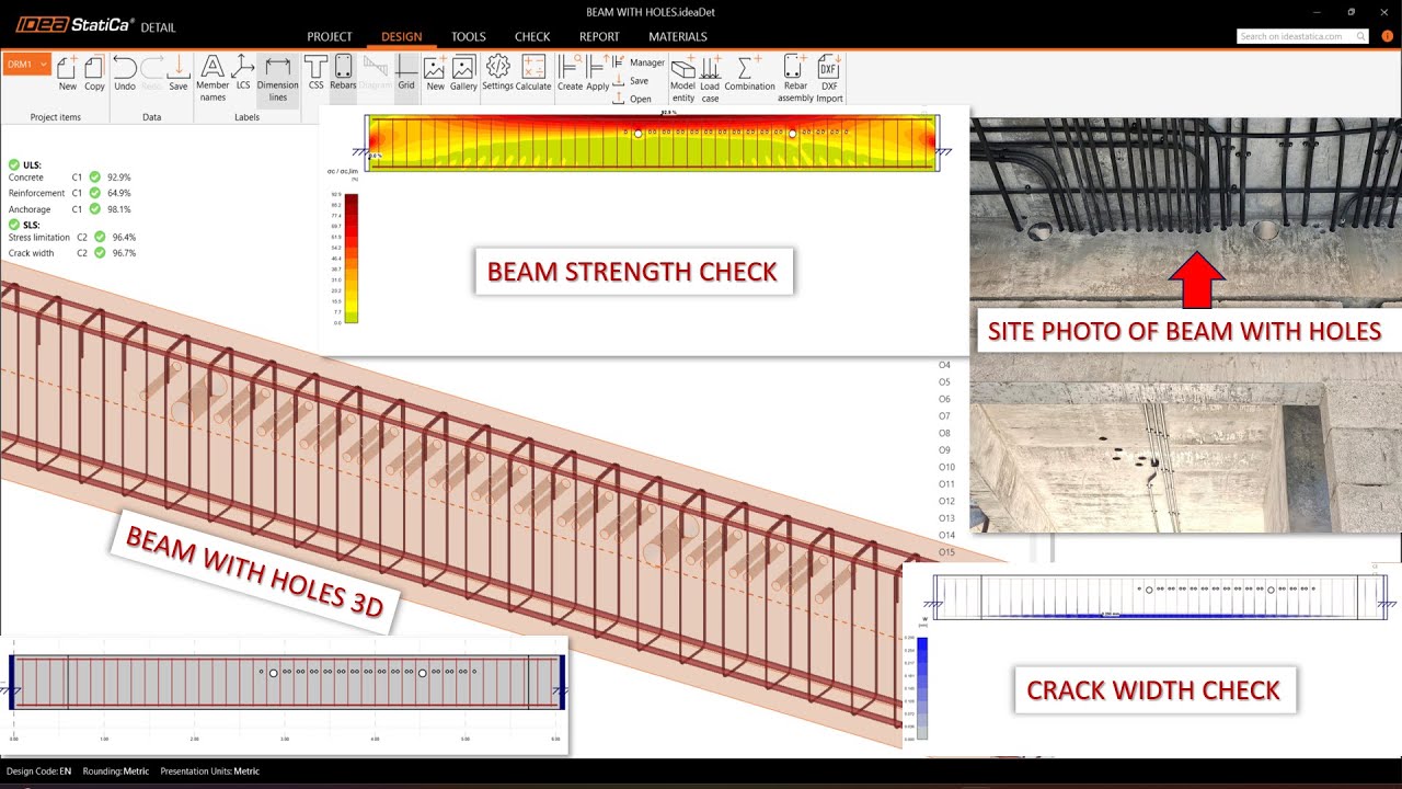 How to Verify Beam Strength with Holes Created on Site | IDEA StatiCa | Construction Mistake
