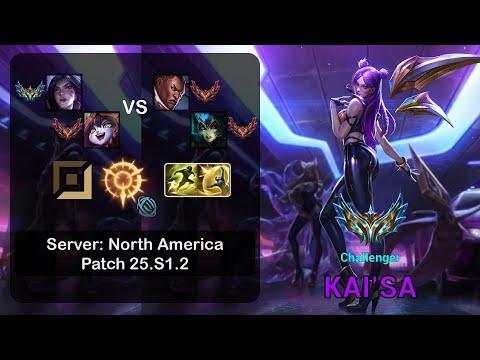 Kai'Sa ADC + Lulu vs Lucian + Nami - NA Challenger - Patch 25.S1.2