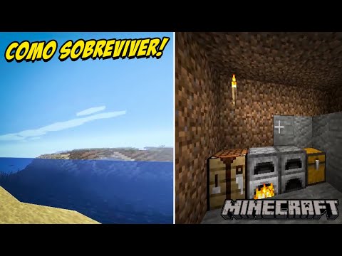MINECRAFT - COMO SOBREVIVER A PRIMEIRA NOITE! DICAS DE SOBREVIVÊNCIA PRÁTICA