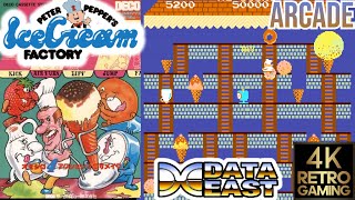 Peter Pepper's Ice Cream Factory ( Data East Arcade ) 4k 60fps