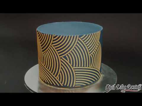 Arc Stripes 6 inch tall professional cake stencil #42 Arc Stripes 6 inch tall professional cake stencil #42