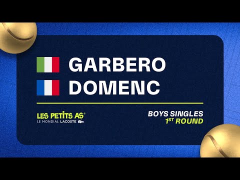 Les Petits As 2023 | Boys Singles 1R | Filippo Francesco Garbero vs Mathys Domenc