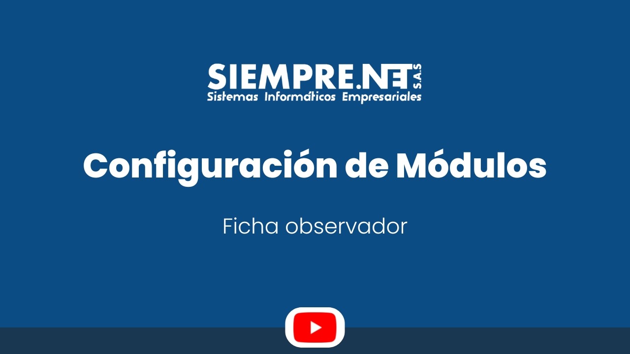 Módulos | FICHA OBSERVADOR