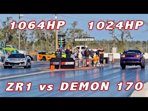 I NEED YOUR HELP for a ZR1X! * Chevrolet Corvette ZR1 vs Dodge Demon 170 1/4 Mile Drag Race