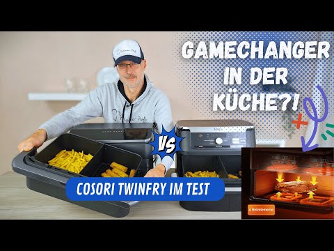 Neue COSORI TwinFry Heißluftfritteuse Test ✅ Der beste Ofen-Ersatz? Praxistest mit Ninja Flexdrawer!