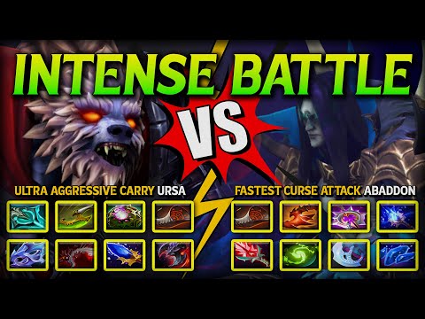 INTENSE Late-Game BATTLE | Ultra Aggressive Carry URSA Vs. Fastest Curse Attack Abaddon 7.39e Dota 2