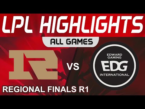 RNG vs EDG Highlights ALL GAMES LPL Regional Finals R1 2022 Royal Never Give Up vs EDward Gaming by
