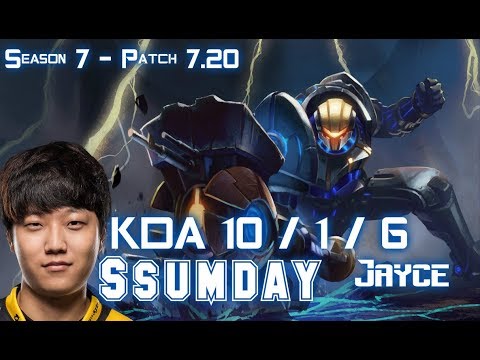Ssumday JAYCE vs RYZE Top - Patch 7.20 KR Ranked