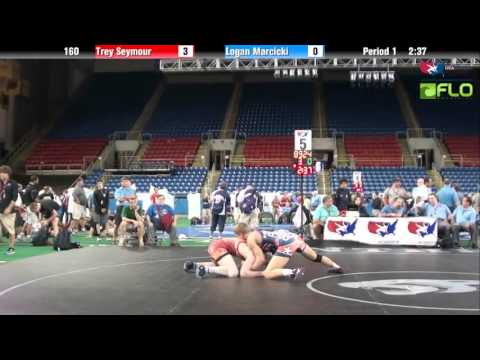 Junior 160 - Trey Seymour (New York) vs. Logan Marcicki (Michigan)