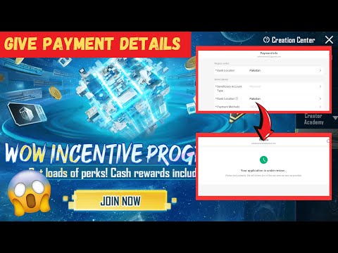 How to Give Payment Details In WOW😱 | WOW INCENTIVE PROGRAM account Creation | PUBG freelancer ACC
